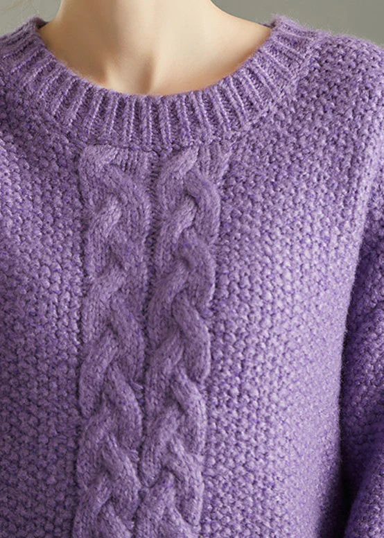 Classy pink thick Knit Sweater Dress Winter — image 3