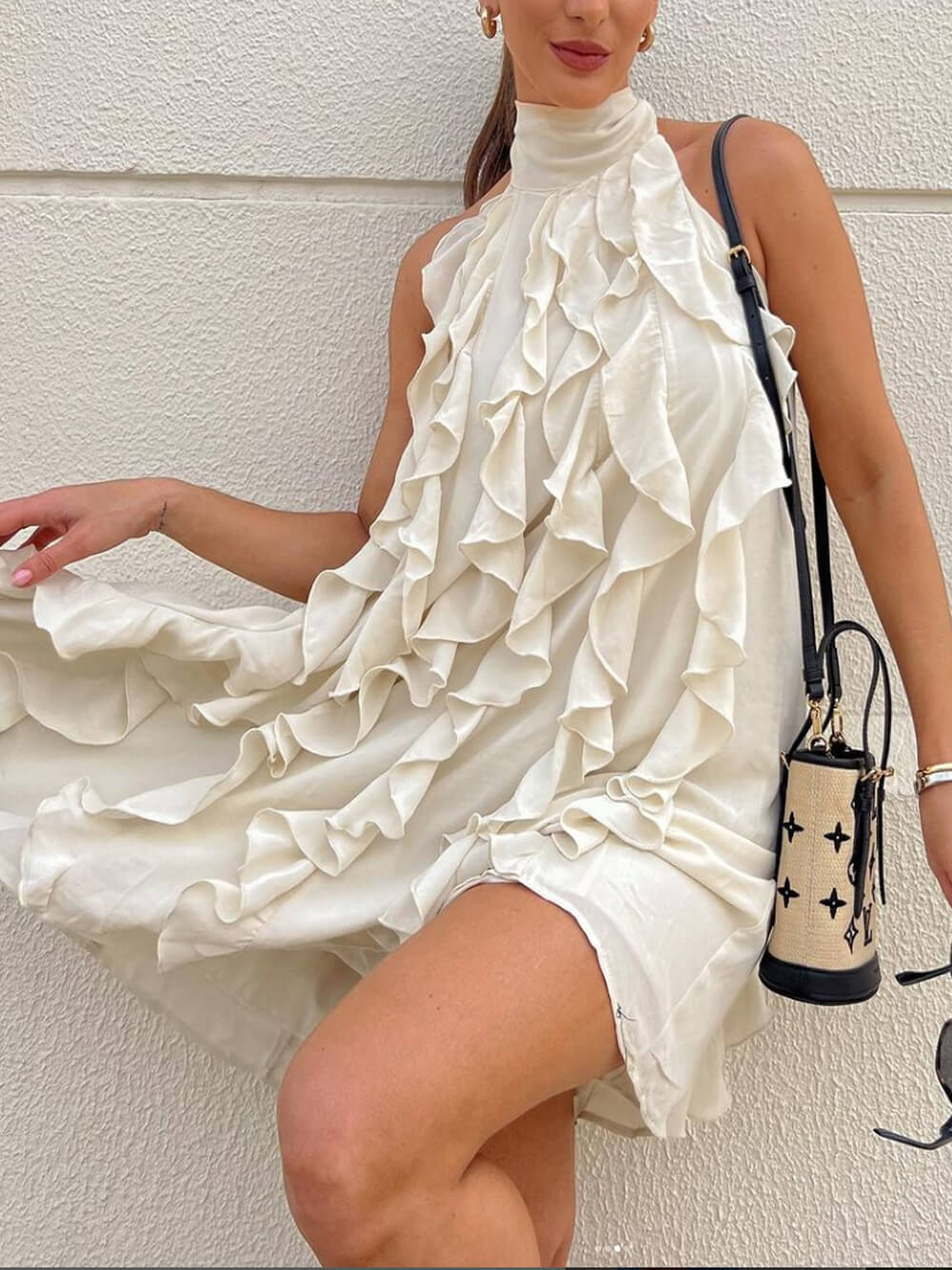 High Collar Fashion Dress  GUARANTEED SAFE CHECKOUT