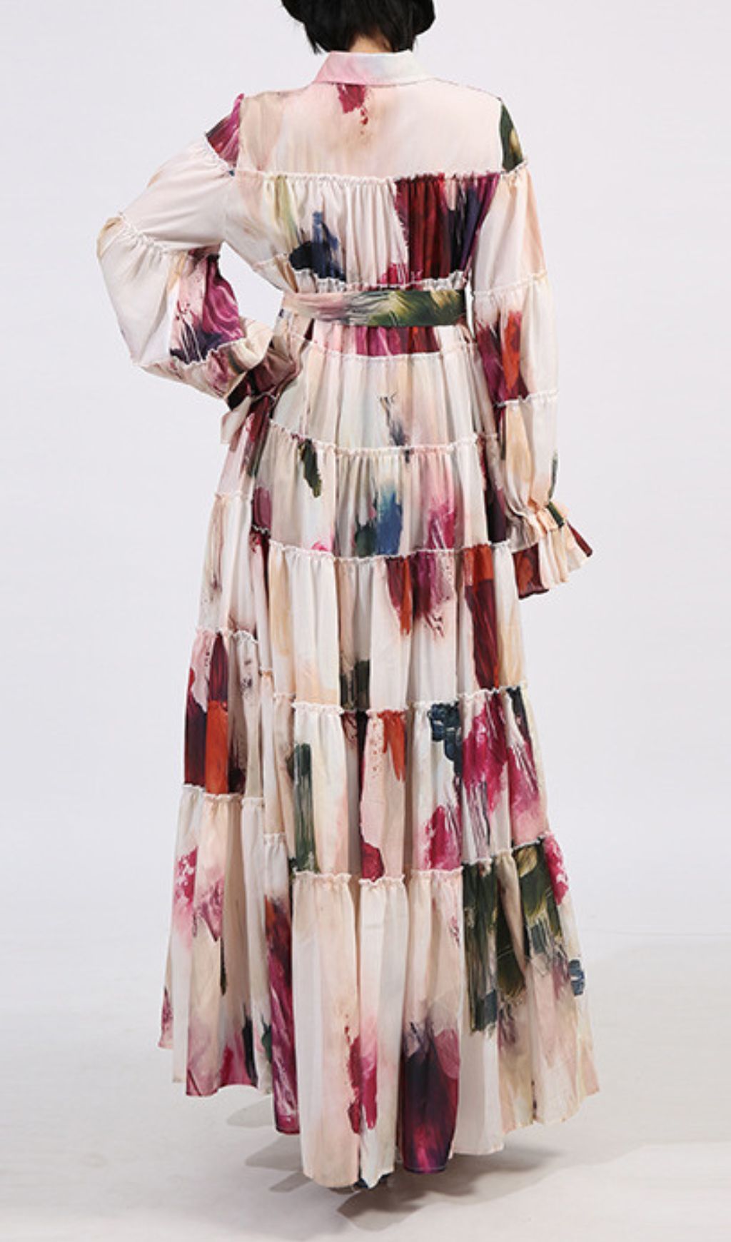 Printed Long Sleeve Maxi Dress — image 2