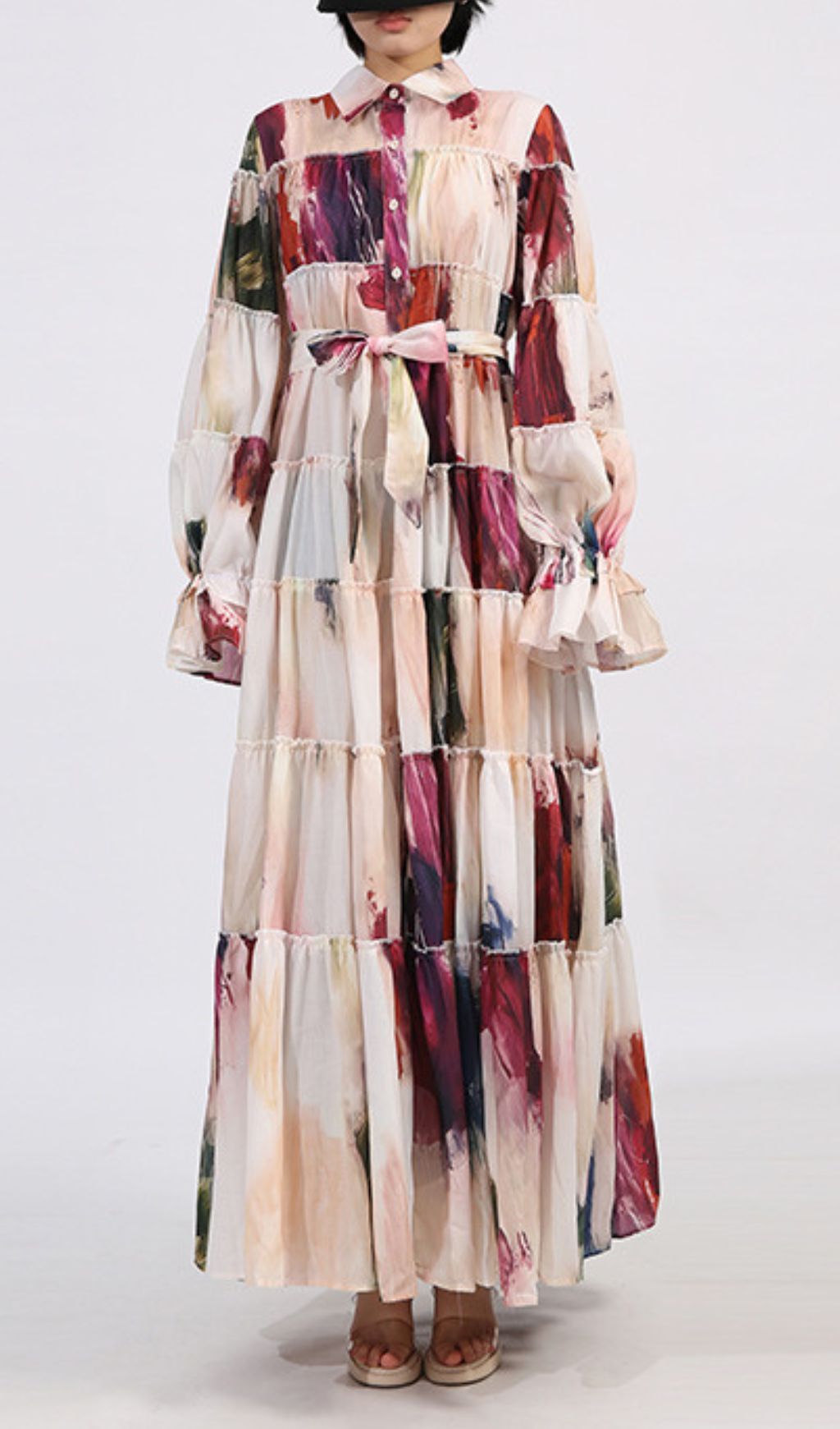 Printed Long Sleeve Maxi Dress — image 4